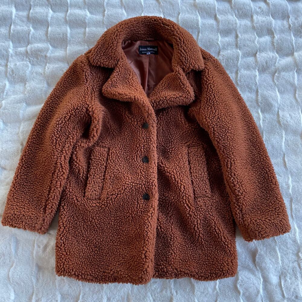🔥Beth Dutton Yellowstone Jason Maxwell Faux Fur Sherpa Teddy Coat Oversized M - Picture 5 of 13